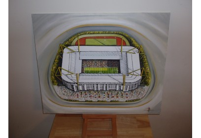 Westfalonstadion Fine Art Oil Painting - Borussia Dortmund FC